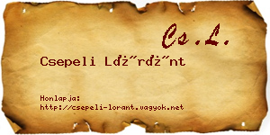 Csepeli Lóránt névjegykártya